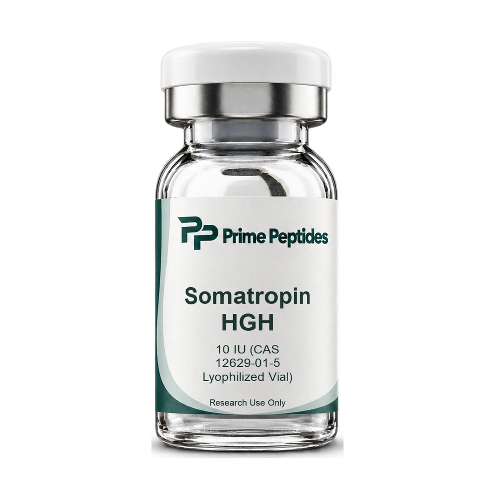 Somatropin HGH 10 IU (CAS 12629-01-5 Lyophilized Vial) — Prime Peptides