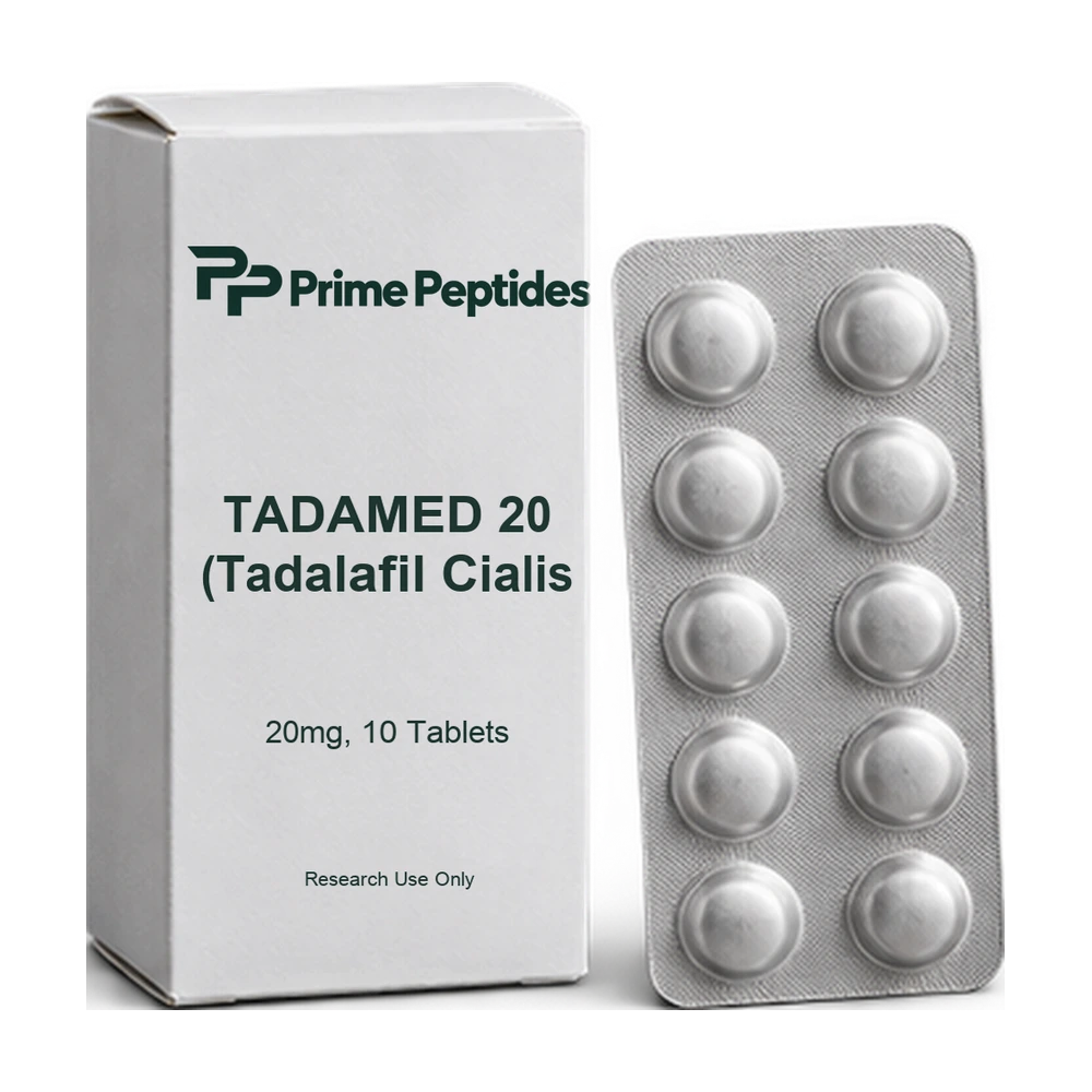 TADAMED 20 (Tadalafil Cialis 20mg, 10 Tablets) — Prime Peptides